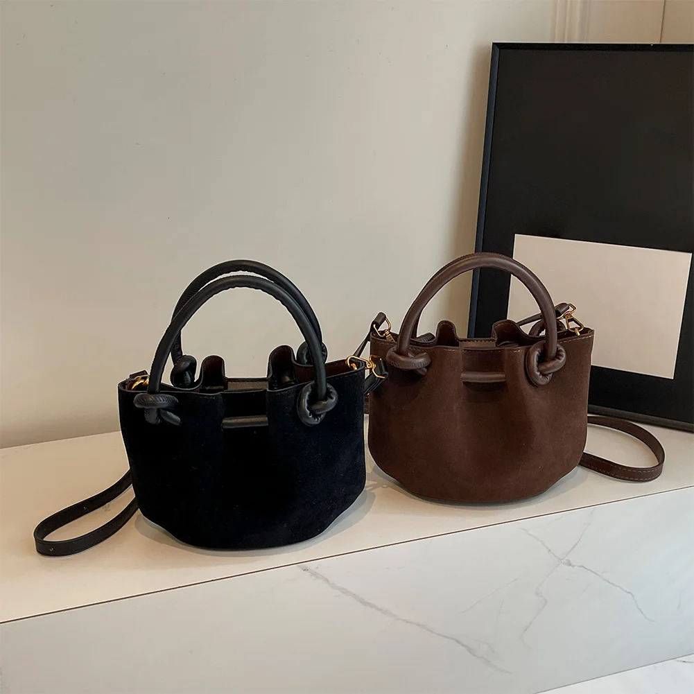 Women Lady Handbags Purses Solid Color PU Leather Fashion Versatile Bucket Bag Single Shoulder Sling 250514