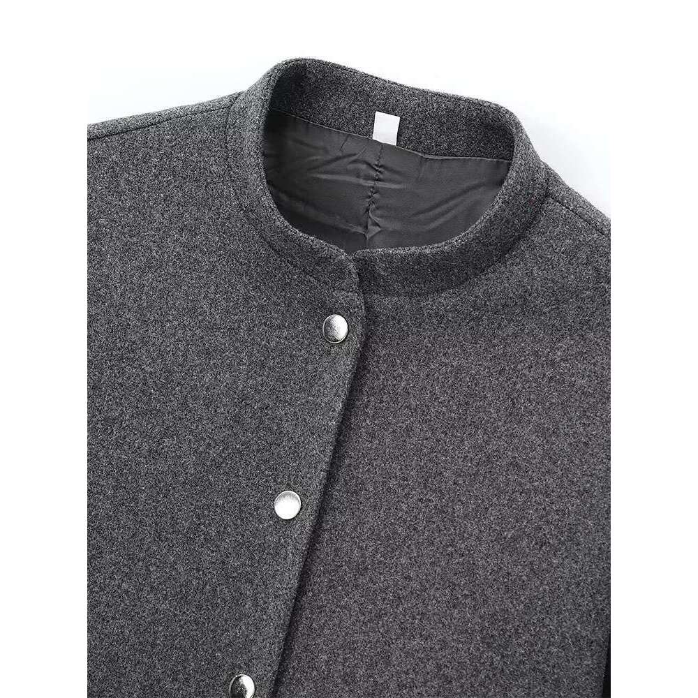 women's new fashion long-sleeved stand-up collar versatile casual baseball short pilot jacket