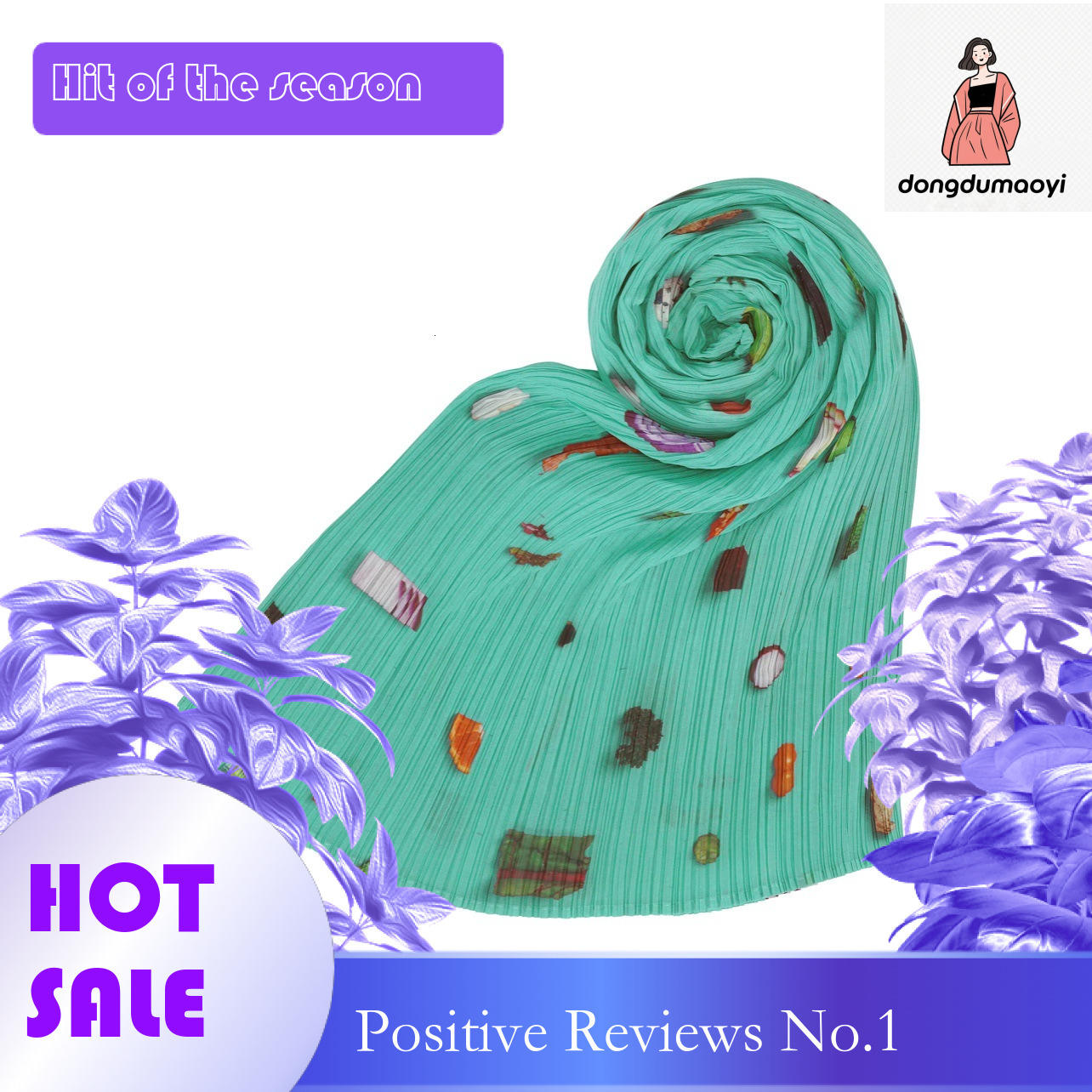 dongdumaoyi Summer pleated loose top shawl sunscreen windproof shirt, air-conditioned room shoulder protection, three bedroom chiffon scarf for women