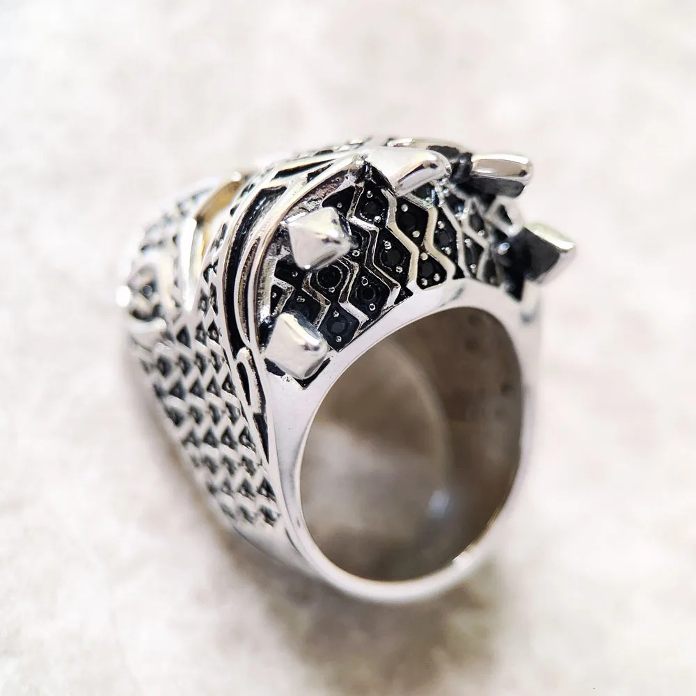 Skull Knight RingEurope Style Vintage Fine Jewerly For Men Women Fantasy Gift In 925 Sterling Silver 250509