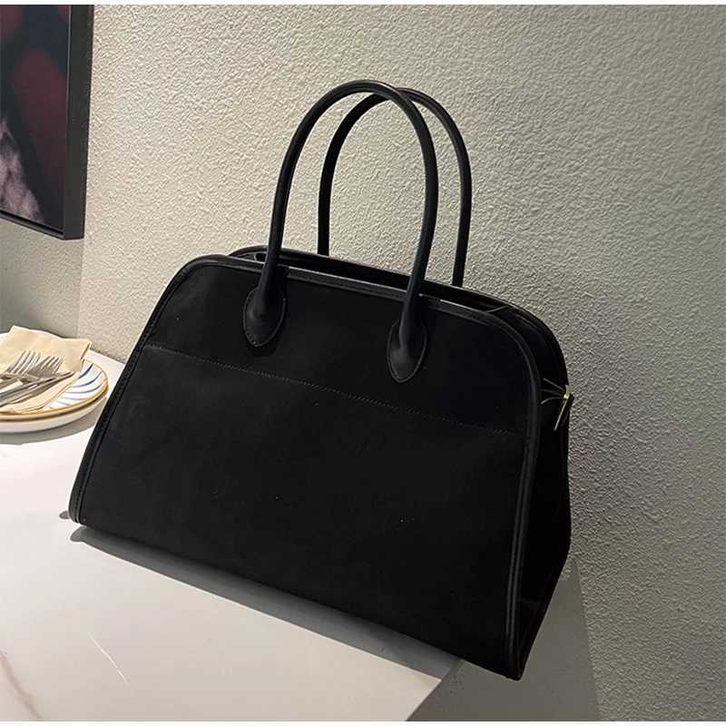Natural Suede Tote Handbag For Wen Nubuck Leather Large Capacity Casual Tote Bag Roy Solid Cmute Bag Portable Handle Bag Z250514
