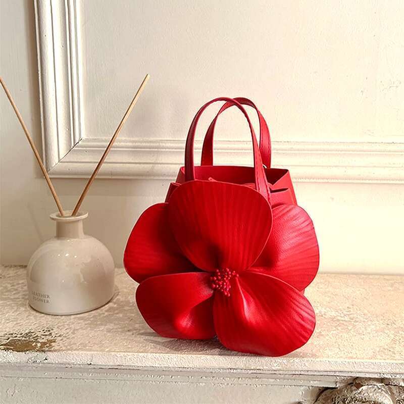 JIOMAY Bucket Purse Flower French Mini Tote Designer Handbags Drawstring Makeup Bag High Quality Temperament