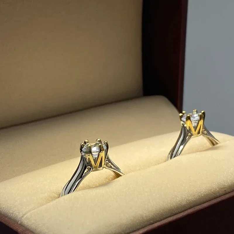 925 Silver Original Certified Womens Rings Natural Diamonds with Gemstones Jewelry Couples Wedding Engagement AccoriesXJ250514