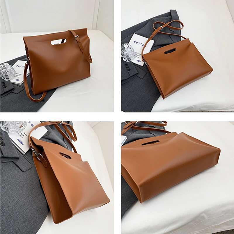 Design Fashion Laptop Bag For Woman Custom Name Business Office Daily Cross Body Briefcase Leather Large Capacity Handbag