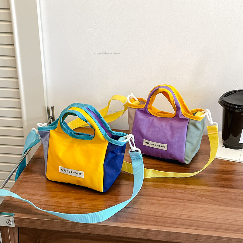Street Trend Women's Shoulder Crossbody Bag Free Shipping Designer Bag Fashionable Casual Color Blocked New Lightweight Handbag Nylon Beach Bag