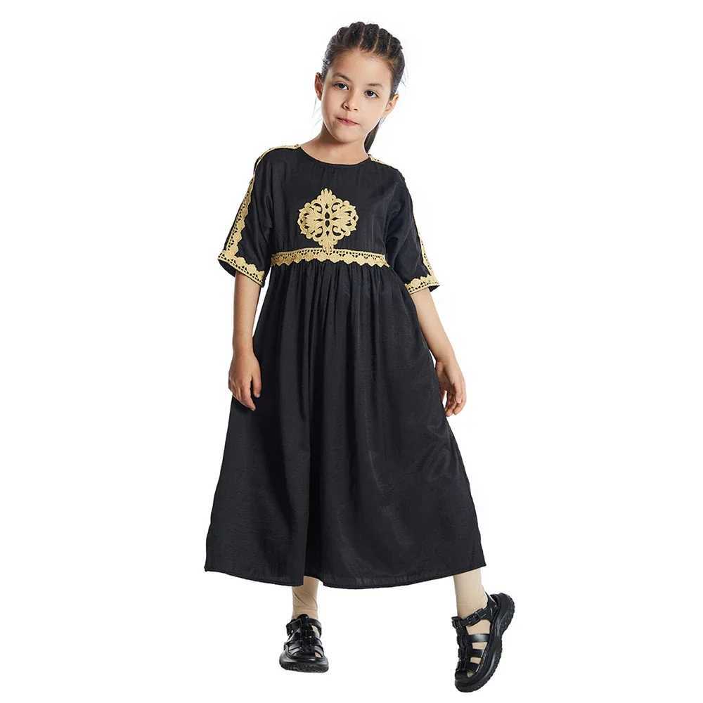 Eid Muslim Kids Girls Maxi Dress Ramadan Islamic Children Clothing Marocain Jalabiya Kaftan Dubai Turkey Abaya Arabic Robe Gown X250514