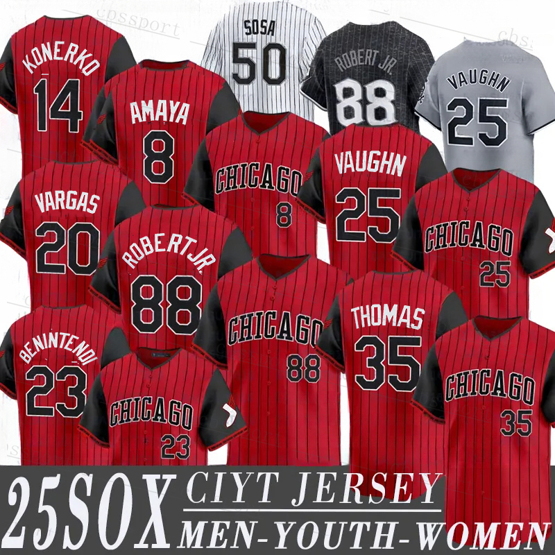 Top Custom 2025 City Connect Eloy Jimenez Tim Anderson Jersey Lance AJ Pollock Lynn Luis Robert Yoan Moncada Jose Abreu Andrew Vaughn Yasmani Paul Konerko