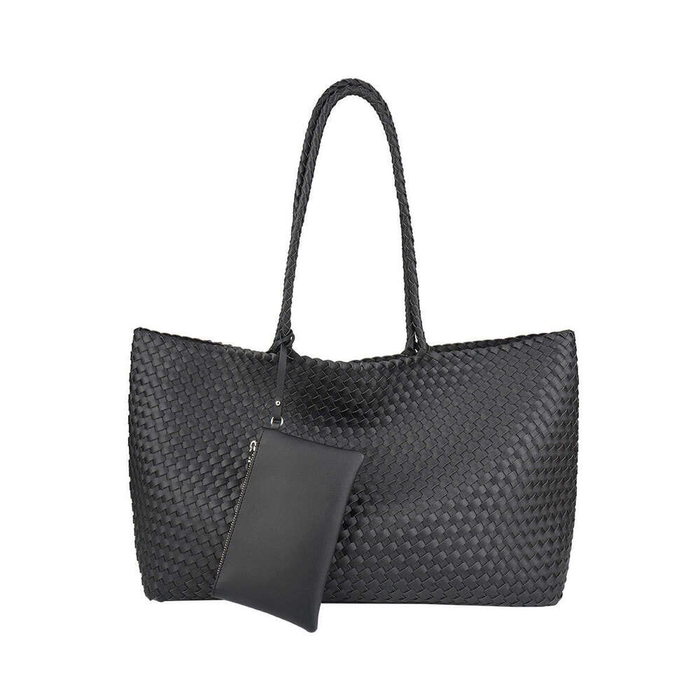 HERMIN 2025 New Women's Large Capacity Hand Woven Handheld Shoulder Tote Bag 5006