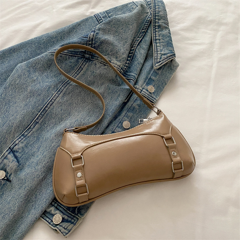 Hot Girl Motorcycle Style Versatile Shoulder 2025 Spring/summer New Collection For Women New Luxury Bag Free Delivery Designer Bag Trendy High End Ele
