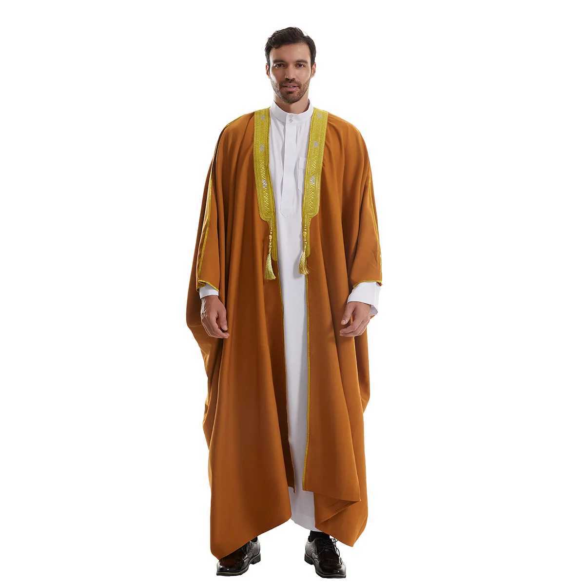 Ramadan Abayas for Prayer Clothes Men Ka Open Muslim Kimono Abaya Turkey Arab Islam Djellaba Robe Musulmane Kaftan Dishdasha X250514