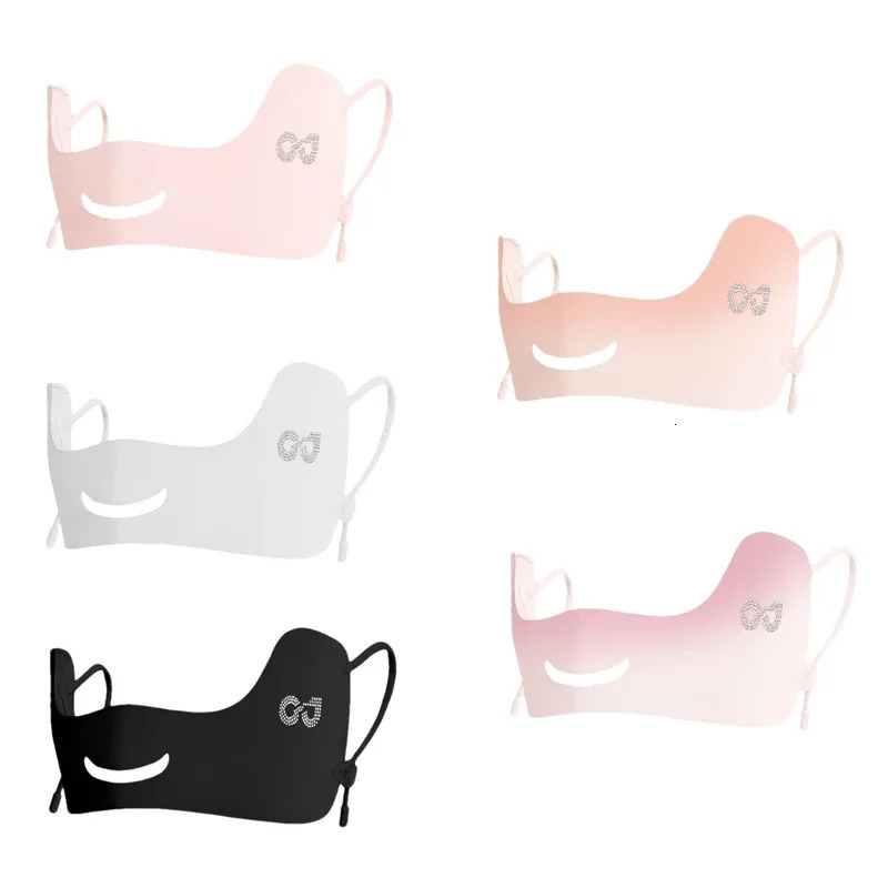 Summer Ice Silk Mask Breathable Sunscreen Face Scarf Eye Patches Anti-UV Eye Protection Mask Cycling Running Golf Face Masks 250514