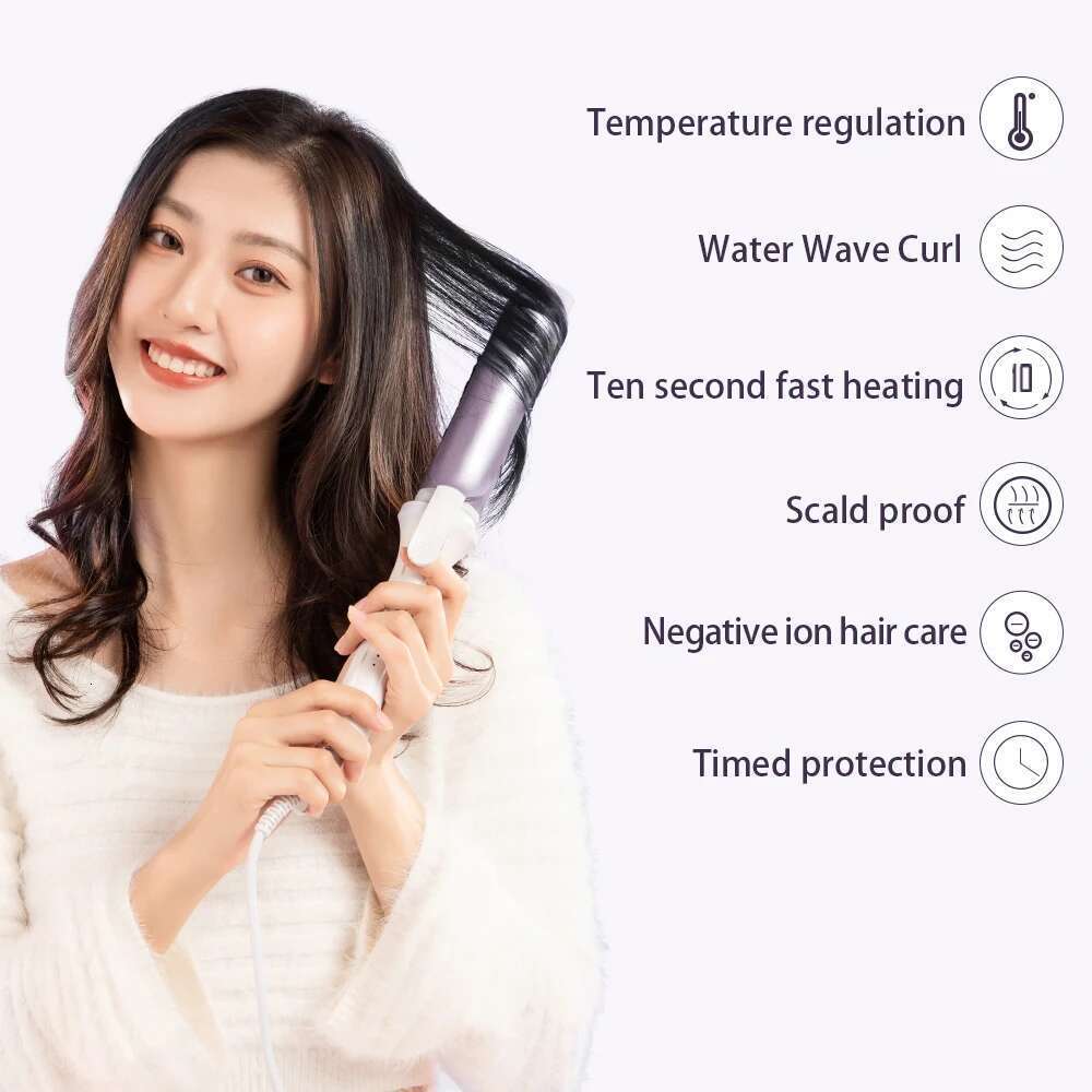 40mm Curlers Negative Ion Ceramic Care Big Wand Wave Hair Styler Curling Irons 3 Temperatures Fast Heating Styling Tools