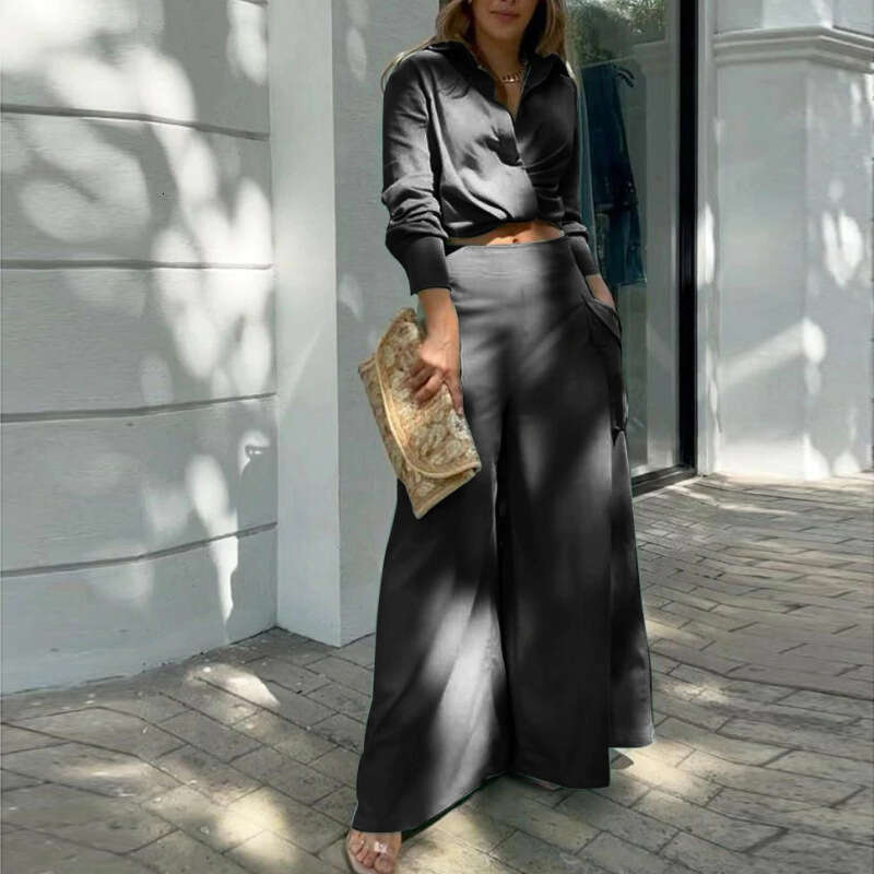 Undefined Pants Women 2025 New INS Style Commuting Trendy Shirt Fashion Womens Two Piece Set Washable High Elasticity Printing Versatile New Product
