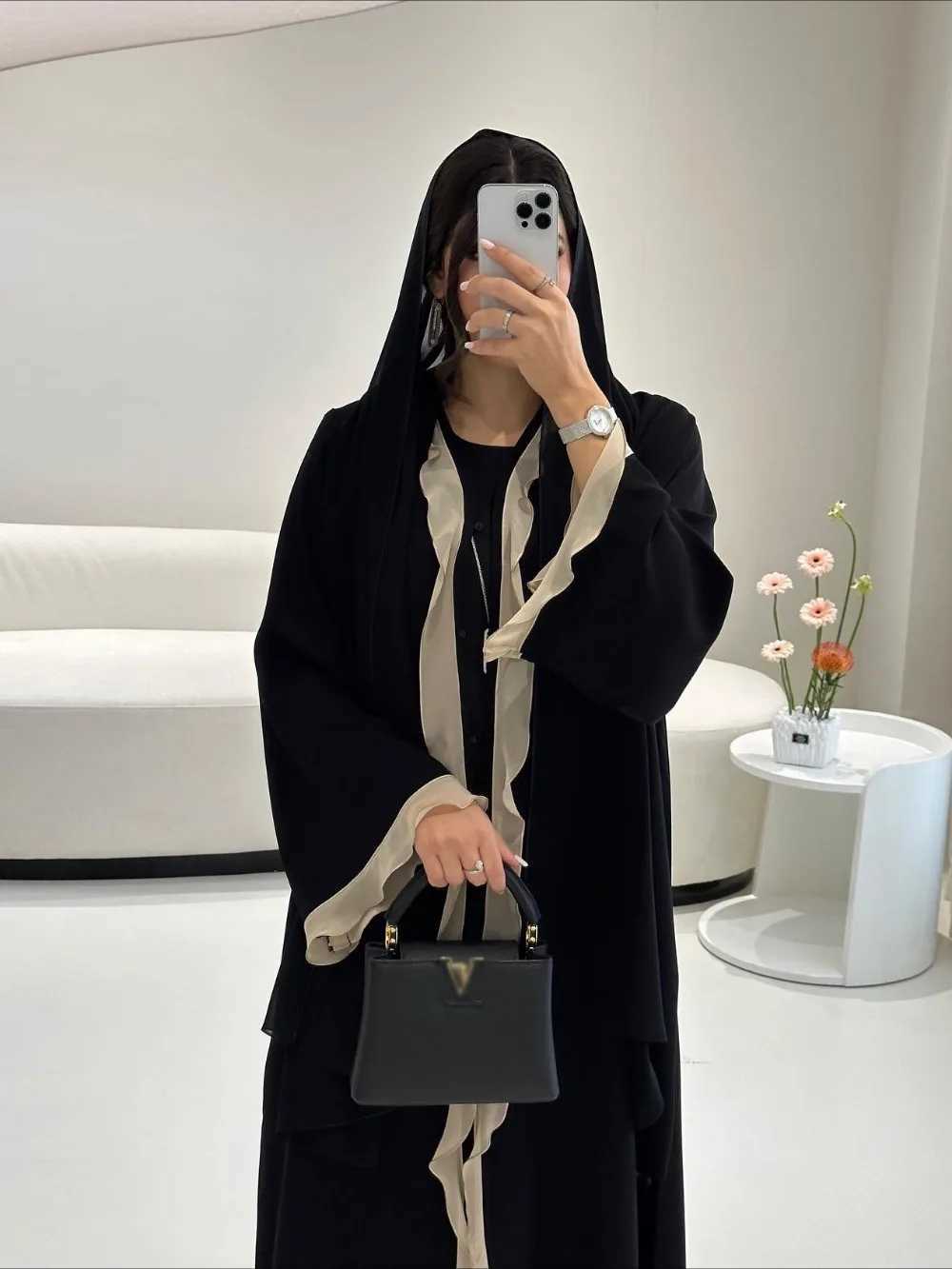 Eid Women Abaya Dress Ruffle Hem Cardigan Muslim Ramadan Open Party Long Dresses Caftan Robe Jalabiya Morocco Dubai Kaftan 2025 X250514