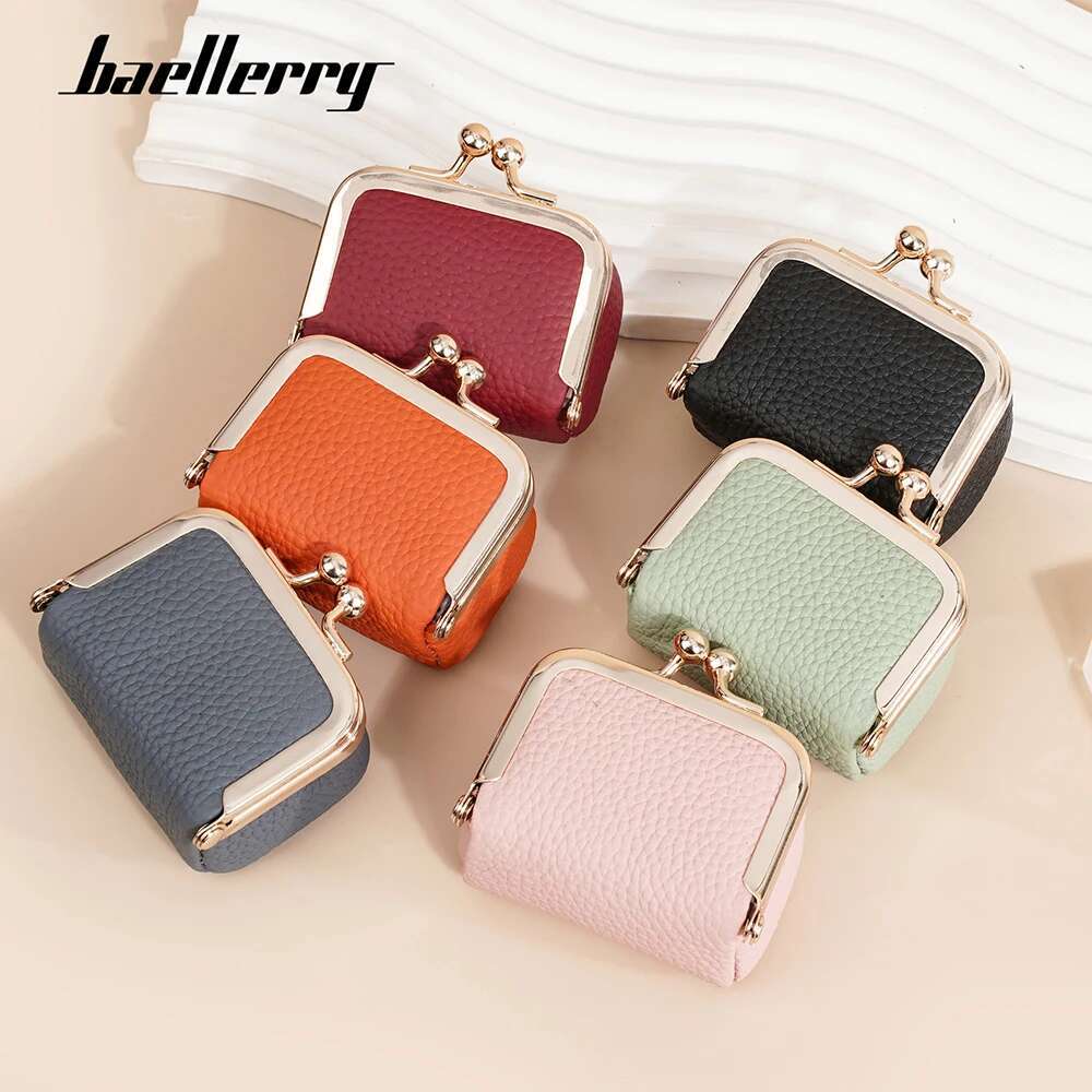 New Short Wallets Pocket Small Simple Genuine Leather Female Purses Top Quality Ring Necklace Box Women Coin Bag