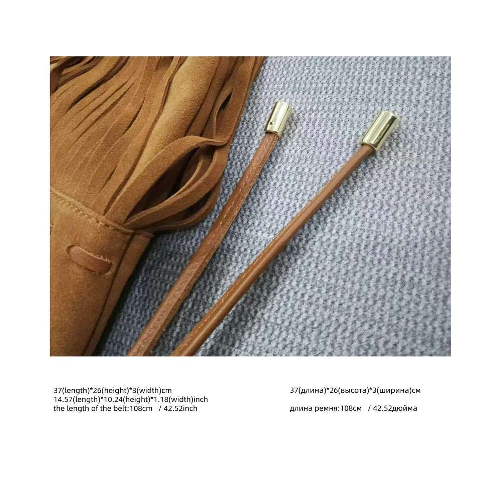 Women Genuine Suede Fringes Shoulder Hippie Gypsy Bohemian Boho Chic Vintage Retro Ibiza Nubuck Leather Side Bag