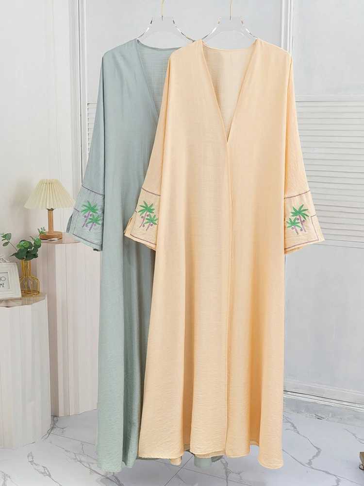 Dubai Modest Women Open Kimono Abaya Dress Women Muslim Long Coat Ka Eid Ramadan Arab Robe Caftan Islam Clothing Femme Gown X250514
