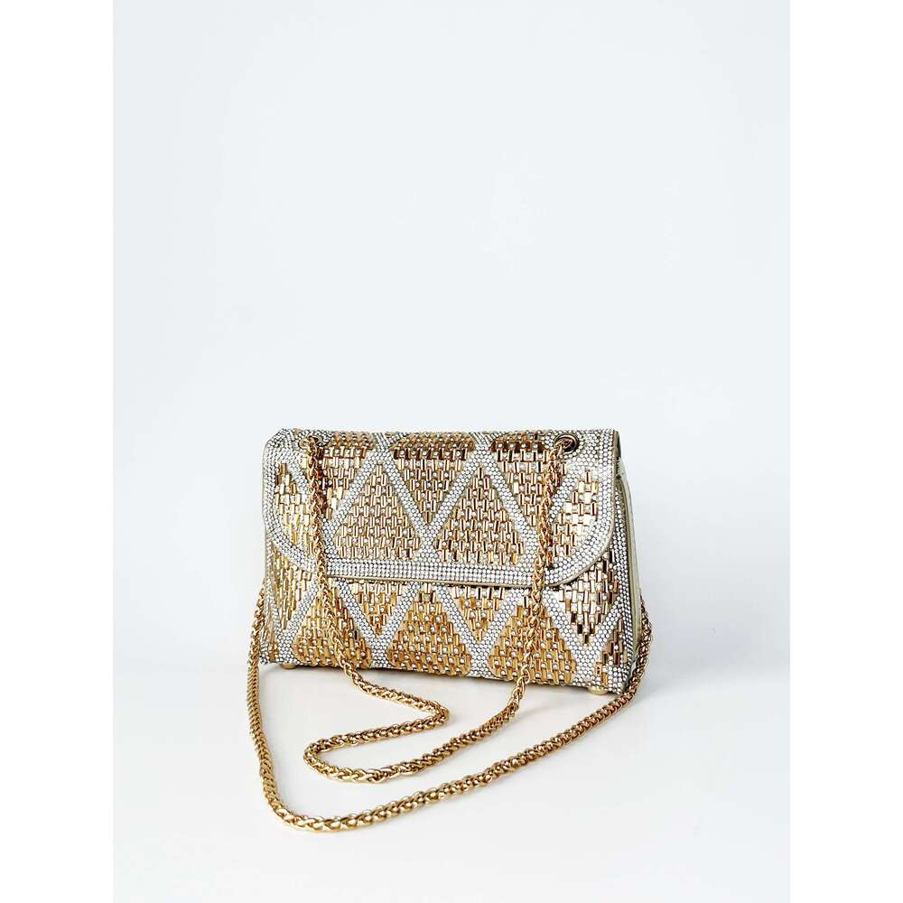 2024 Hot Selling Chain Dinner Designer Shoulder Bag Gold Clutches Women Glitter Tail Party Bag