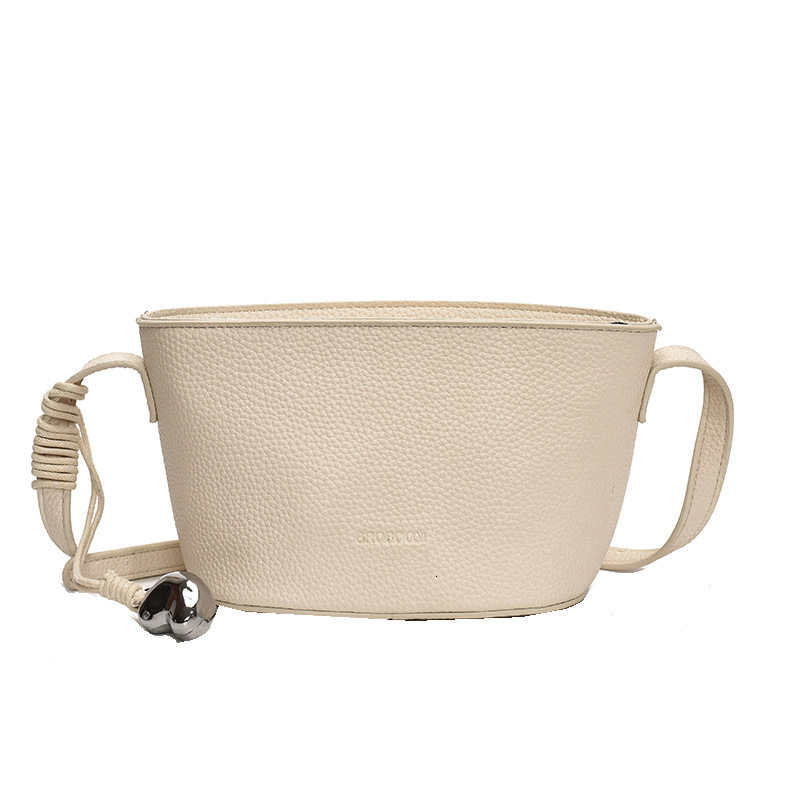 Korean niche design women's 2025 new simple and fashionable bucket versatile casual shoulder crossbody bag