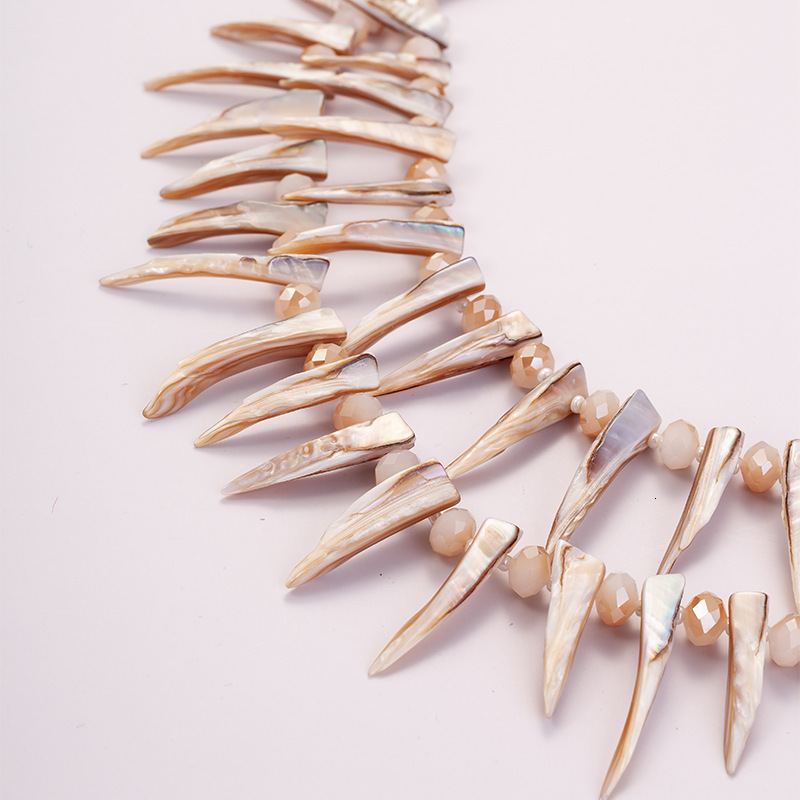 New Crystal Multi Layer Two Piece Set for Direct Sale Horn Shell Necklace