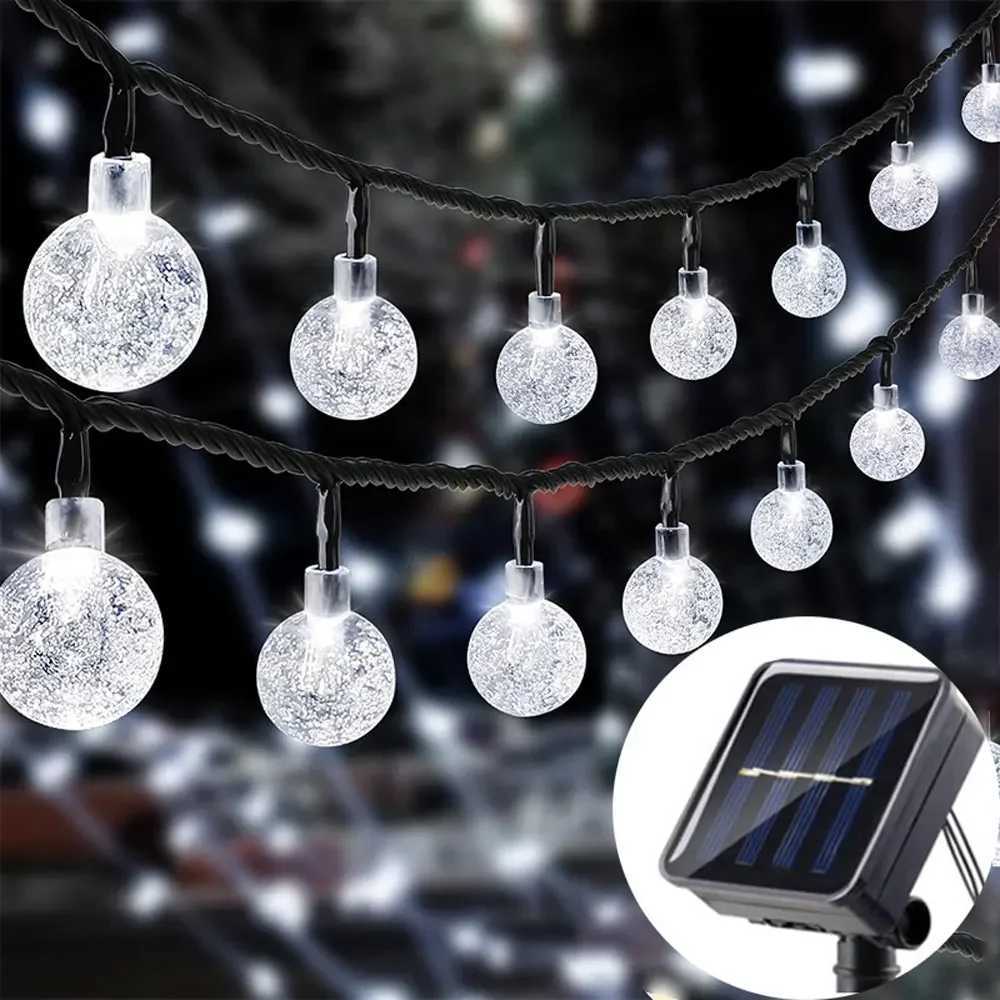 Solar String Lights Garden 100/50/20 LED Outdoor Crystal Ball Fairy Light Home Patio Yard Decoration Lamp Garden Garland Z250514