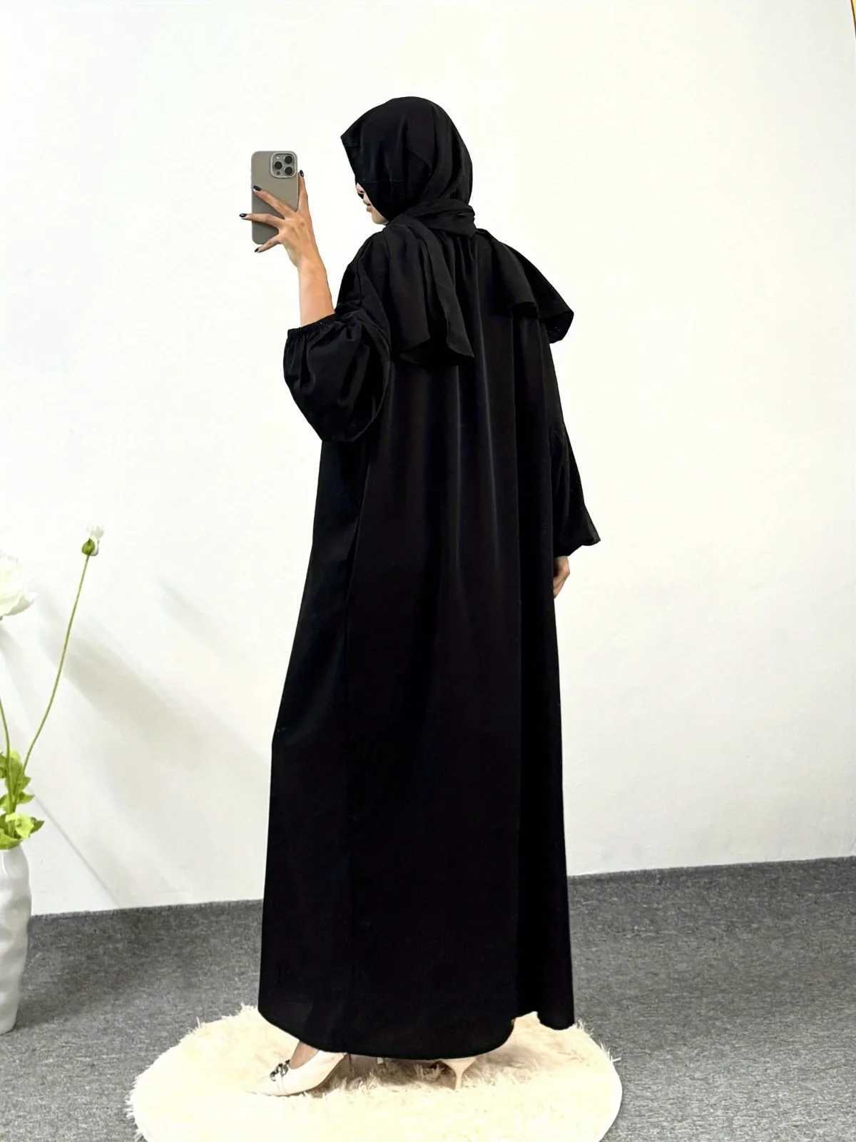 Modesty Prayer Dress Women Jilbabs Kaftan Muslim Abayas Dubai Robe Hijab Smocking Slve Ramadan Dresses Islamic Clothing X250514