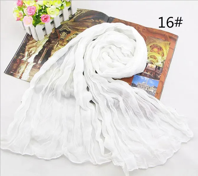 Fashion Cotton Flax Blending Summer Scarf Women Solid Long Womens Shawl Cachecol 250514