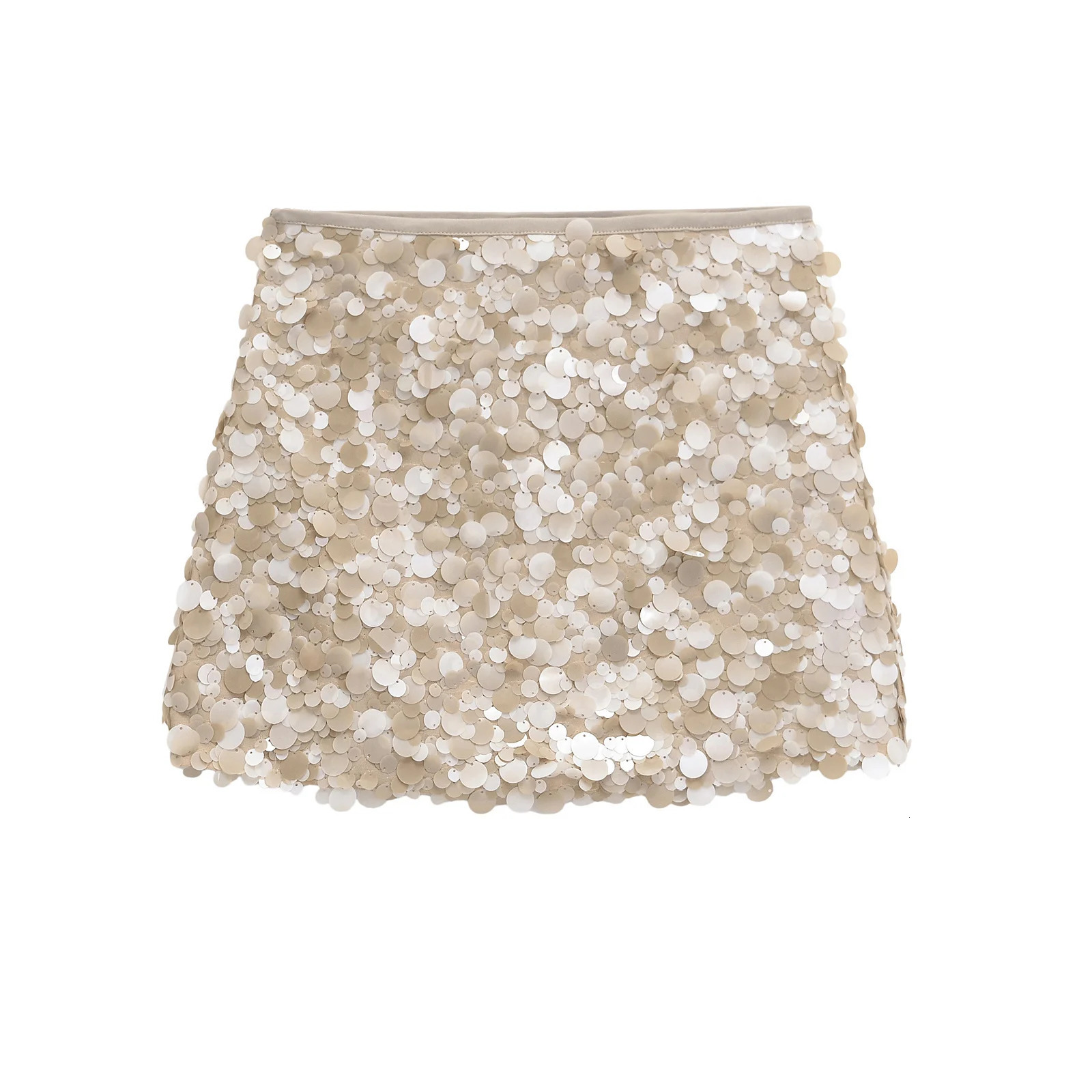 SpringSummer Womens French n Short Style Bead embellished Sequin Fashion Punk Mini Skirt 250514
