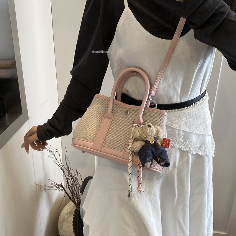 2025 Free Shipping Designer Bag New Fashionable Women's Mother And Child Handbag Comparison Splicing Texture Single Shoulder Crossbody Bag Studen