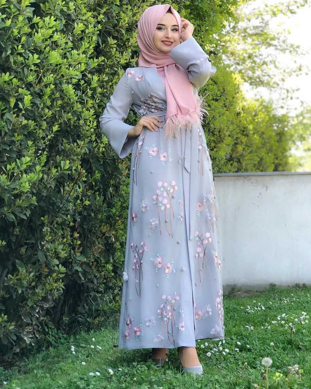 Ramadan Muslim Dress Flower Abayas for Women Eid Mubarak Djellaba Islamic Clothing Dubai Open Abaya Turkey Kaftan Jalabiya Robe X250514