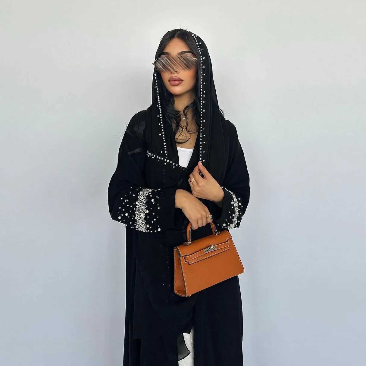 Eid Luxury Dubai Abaya Diamonds Black Kimono Jalabiya Ramadan Muslim Women Modest Dress Hijab Scarf Robe Turkey Kaftan Marocain X250514
