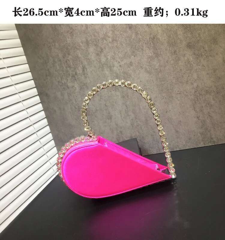 New Heart Shape Rhinestone Party Day Clutches Crystal Handbags For Wedding Gift Purse Women Prom Dinner Purses Bag