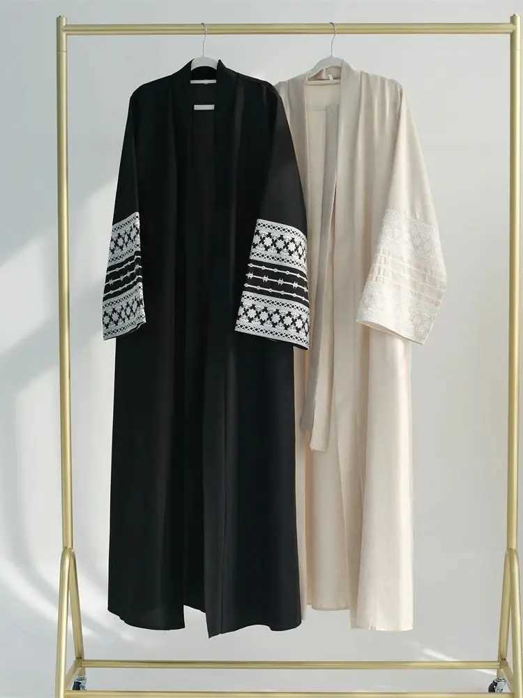 Ramadan Eid Black Open Kimono Abaya Damen Dubai Islam Muslim Kaftan Dress Prayer Clothes Women Ka Robe Femme Musulmane X250514