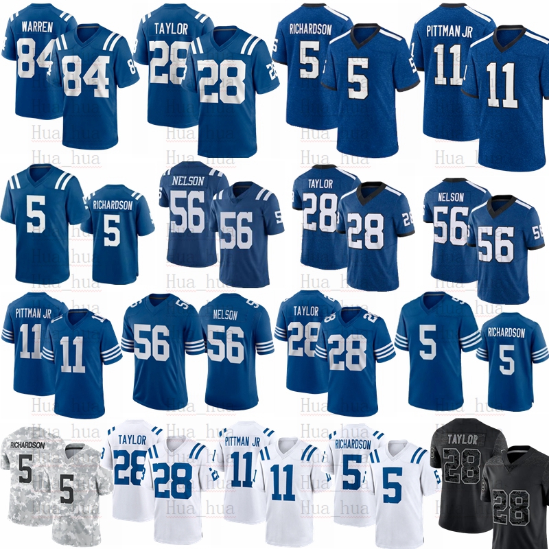 Tyler Warren Anthony Richardson Football Jersey Jonathan Taylor Michael Pittman Jr 56 Quenton Nelson Jerseys