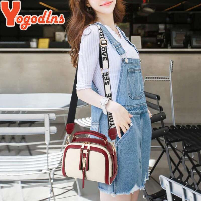 Yogodlns Fashion ing Shoulder Women PU Leather Handbag Crossbody New Chains Square Bag Lady Purse sac main