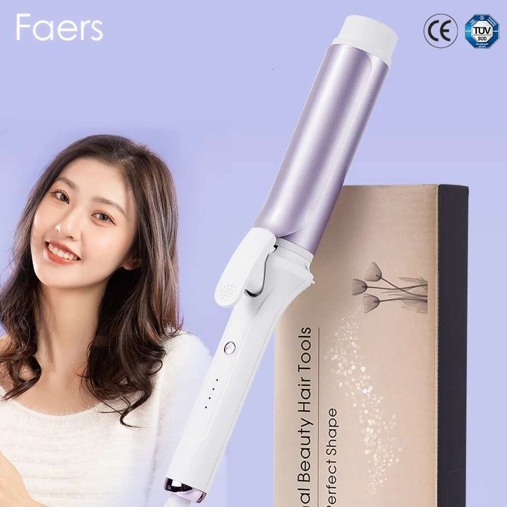 40mm Curlers Negative Ion Ceramic Care Big Wand Wave Hair Styler Curling Irons 3 Temperatures Fast Heating Styling Tools