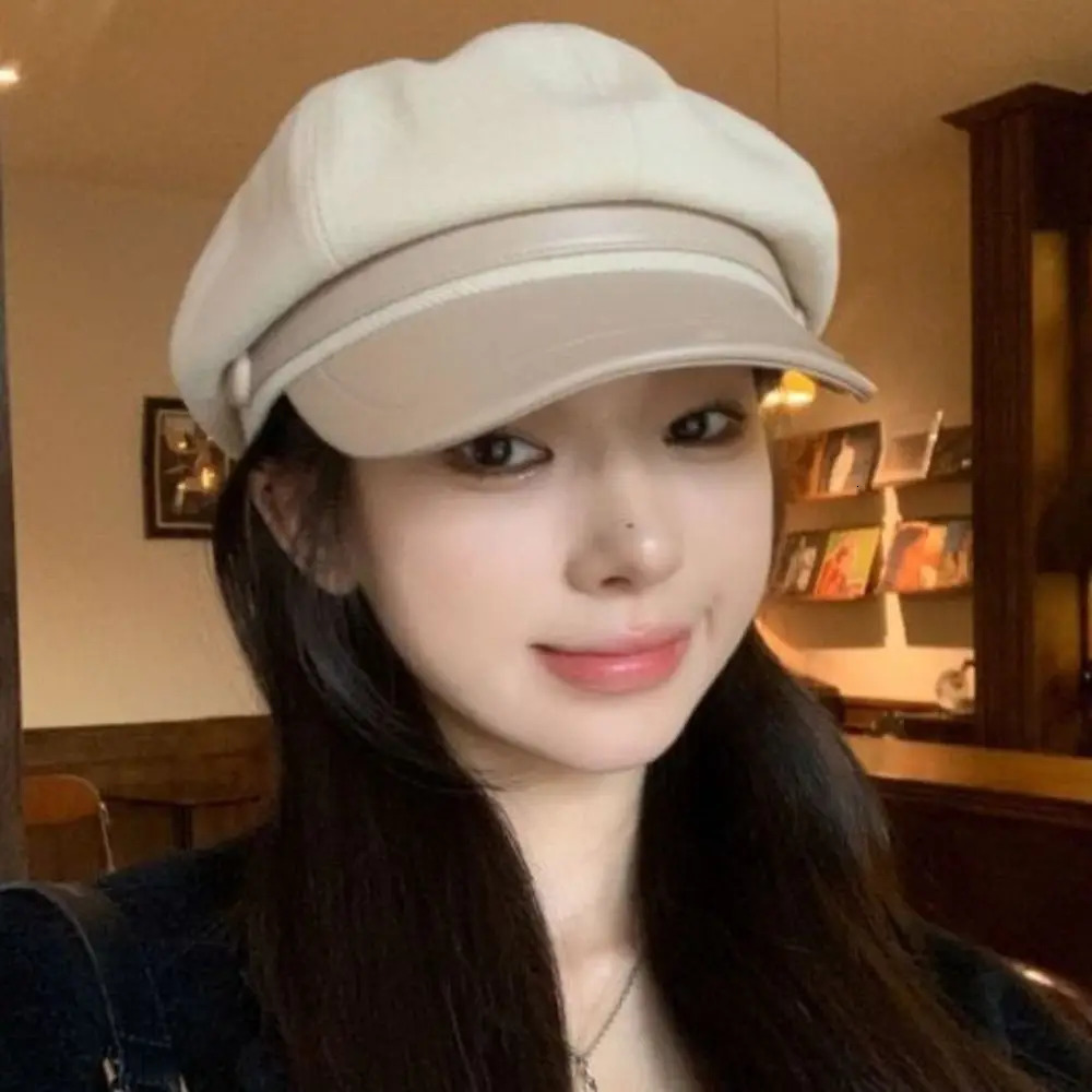 Retro Breathable Beret Hat Cotton Windproof sboy Hats Artistic Warm Painter Octagonal Cap for Women 250514
