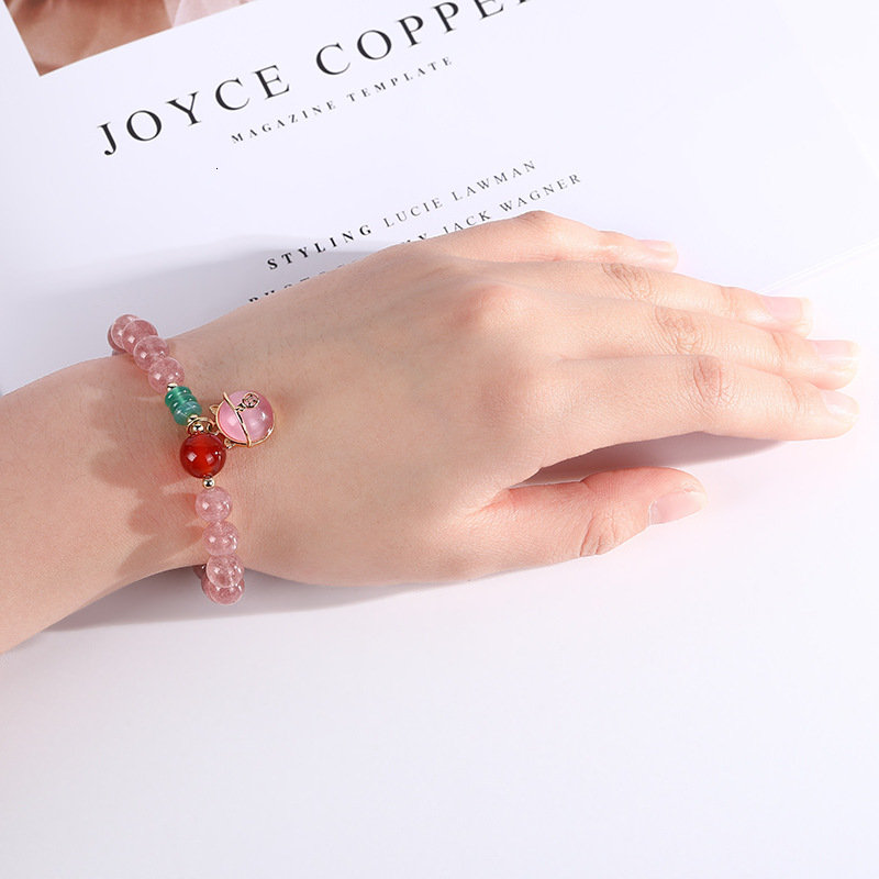 New design with niche pendant bracelet, multi-color mixed color cracked bucket, bead bracelet