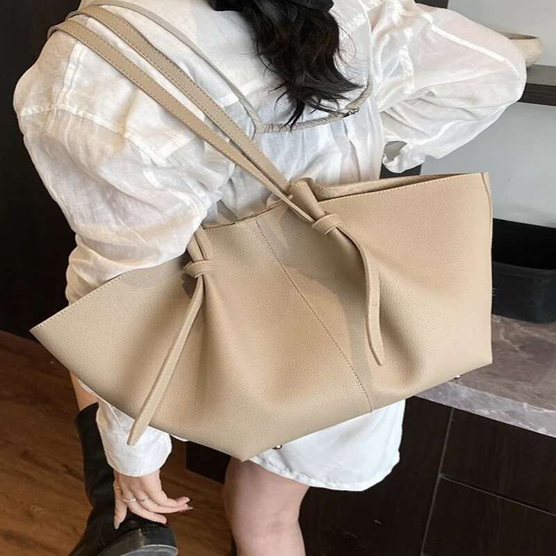 Fashion Shoulder Bags For Women Soft PU Leather 2-In-1 Big Capacity Shopper Tote Set 2025 Designer Handbags