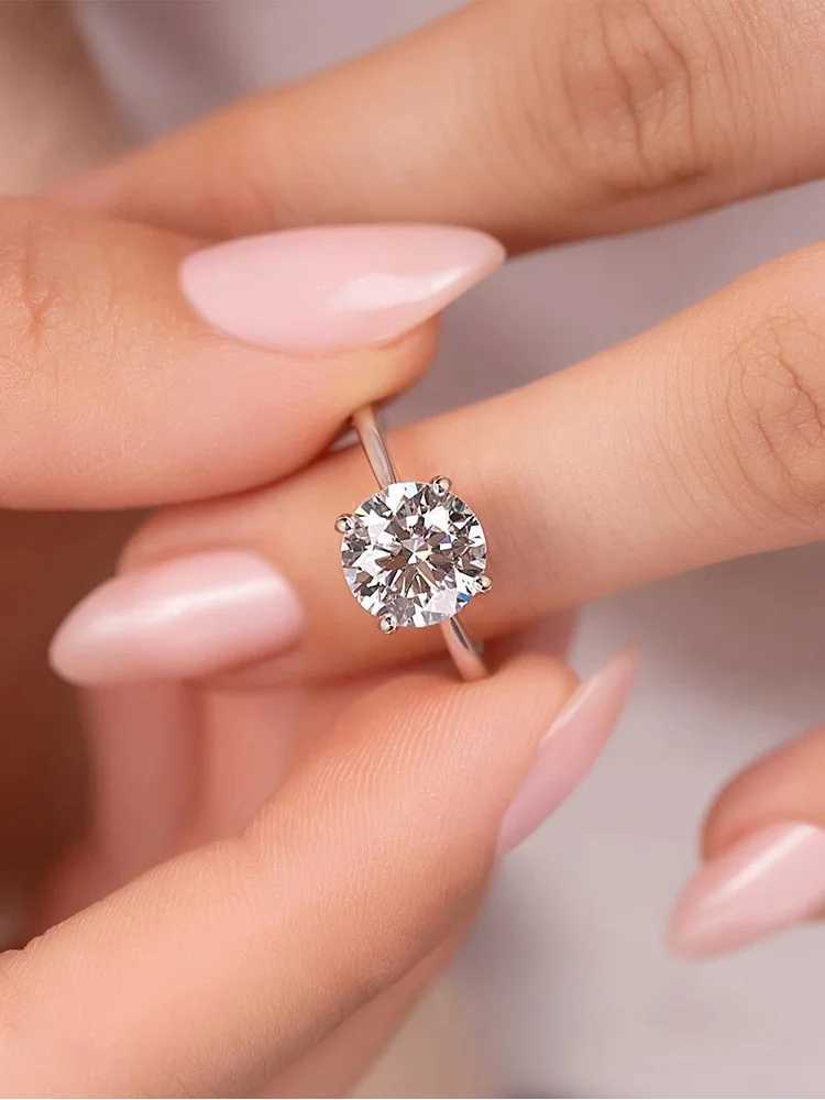 925 Sterling Silver 1-3 Carats Gorgeous Fashion Round Zircon Ring For Women Engagement Wedding Luxury High Quality Fine JewelryXJ250514