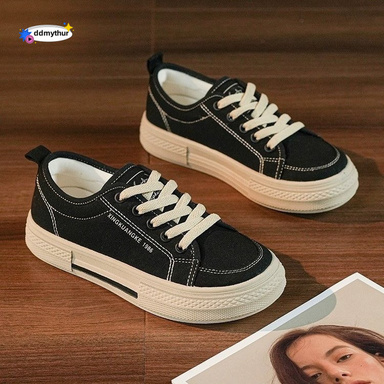 Spring Autumn Lightweight and for Women 2024 New Style Simple Low cut Soft soled Casual Versatile Trendy Canvas Shoes ddmythur