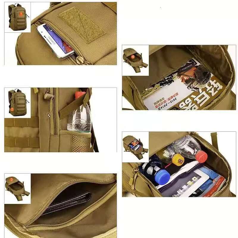 Designer Bag 2025 15L Waterproof Outdoor Tactical Backpack Rucksacks Men Sports Travel Backpacks Camping Trekking Mochila Fishing Hunting Bags Luxury 