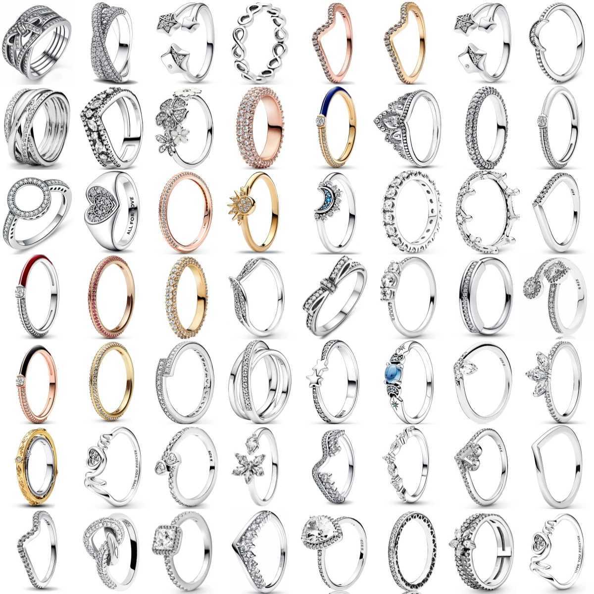New 925 Sterling Silver Rings Stackable Infinite Heart Star Moon Bow For Women Original Silver 925 Wedding Ring Jewelry GiftXJ250514
