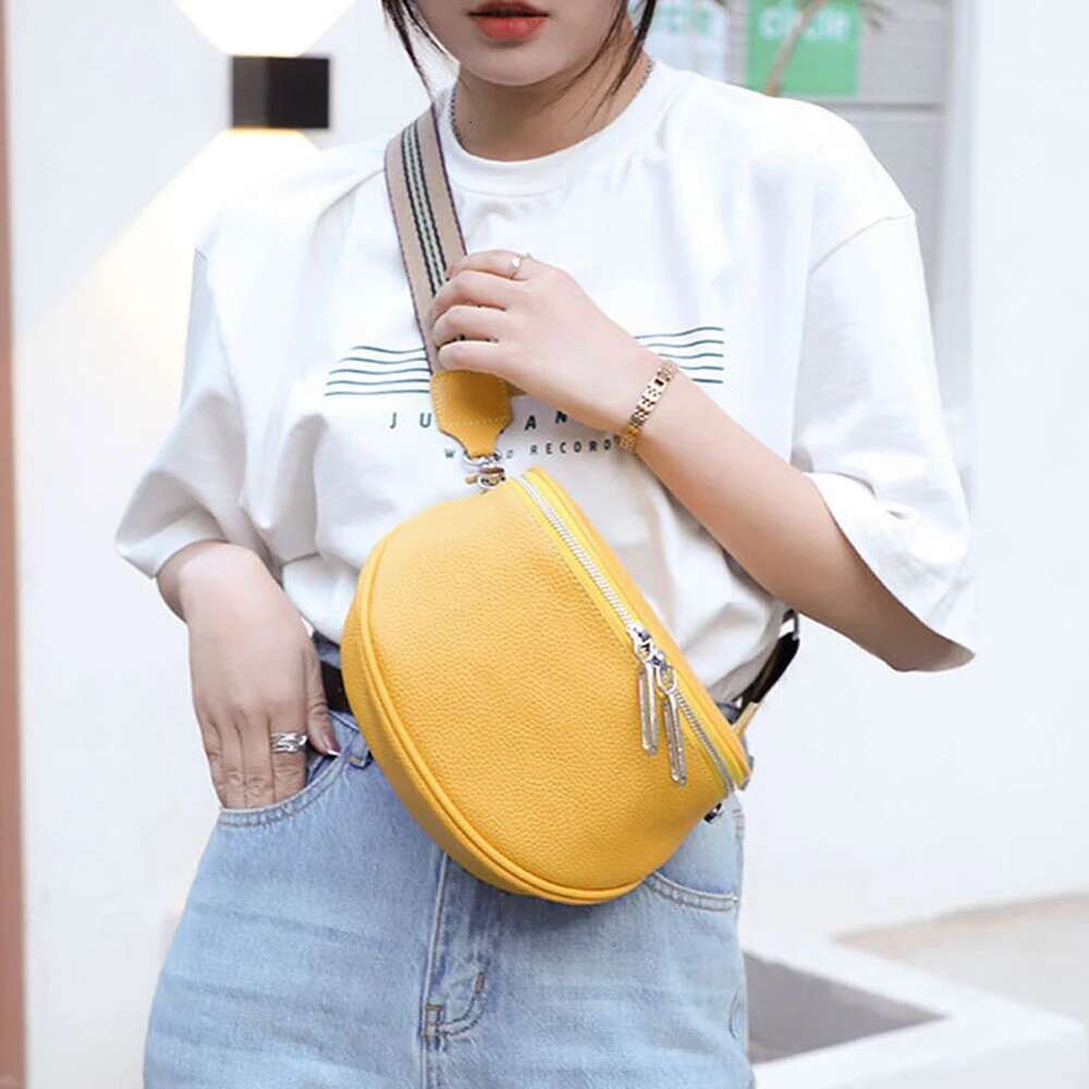 Fashionable dermis Messenger Large Capacity Portable Nicely Made Chest Shoulder Bag For Women Birthday Gift