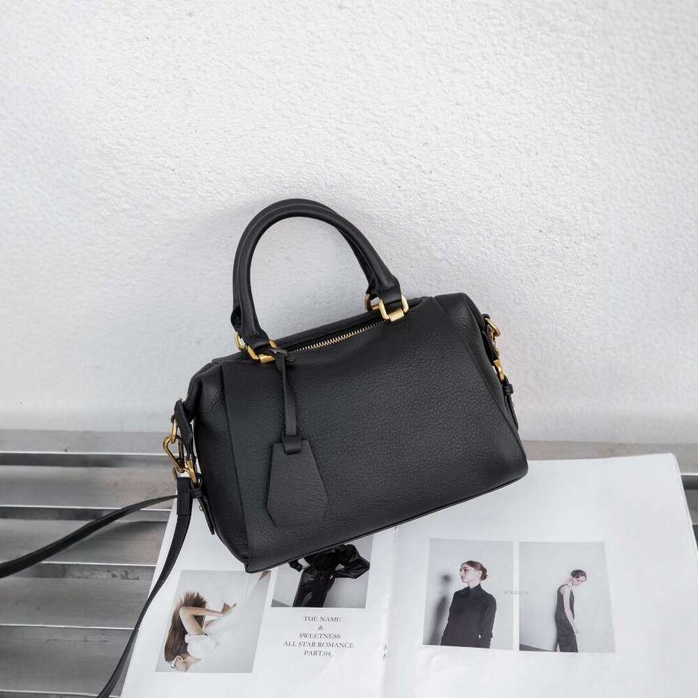 Tote Bag Autumn Winter Genuine Trendy Fashion Head Layer Bull Leather Boston Single Shoulder Handheld Women S Bag KQ
