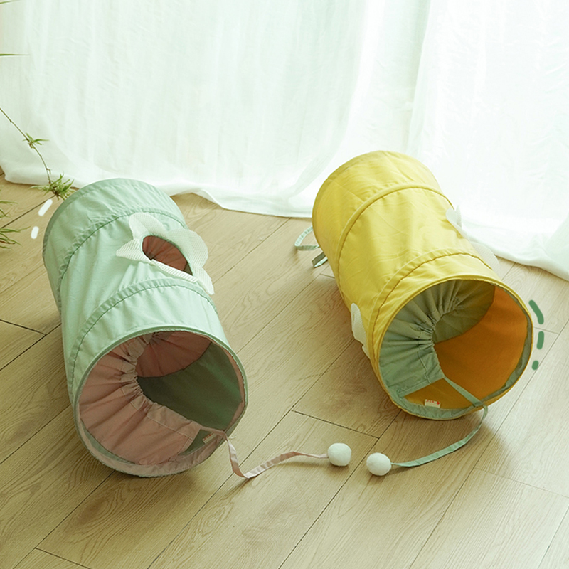 Pets on Safari Toys, Indoor Pet Cool Folding Spiral Tunnel Tube, Cat Multiple Holes Play House Collapsible