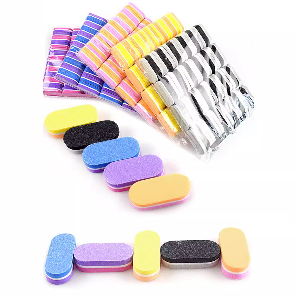Mini Sponge Scrub Nail File Double-sided Nail File For Polishing And Rubbing And Shaping Nail File