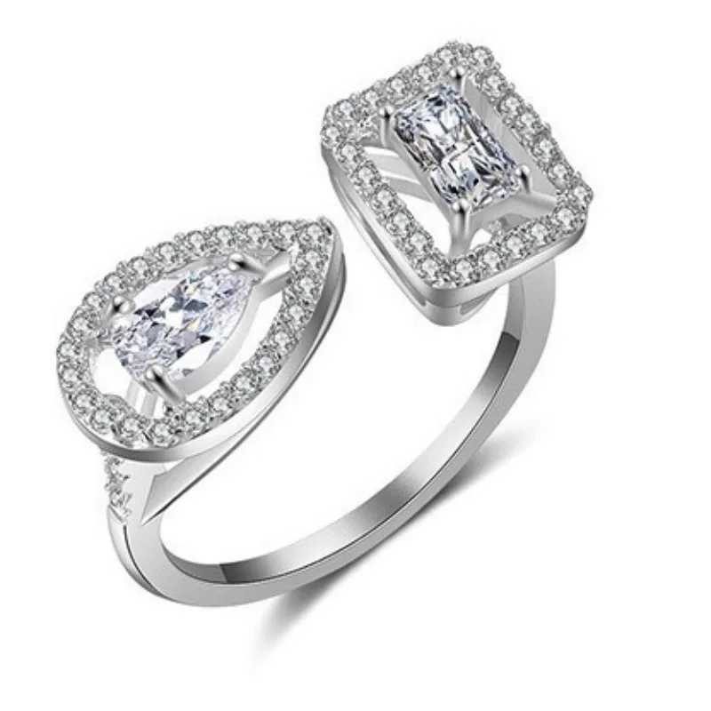 Water Drop Promise Ring Lab Diamond 925 Sterling Silver Party Wedding Band Rings for Women Bridal Engagement Jewelry GiftXJ250514