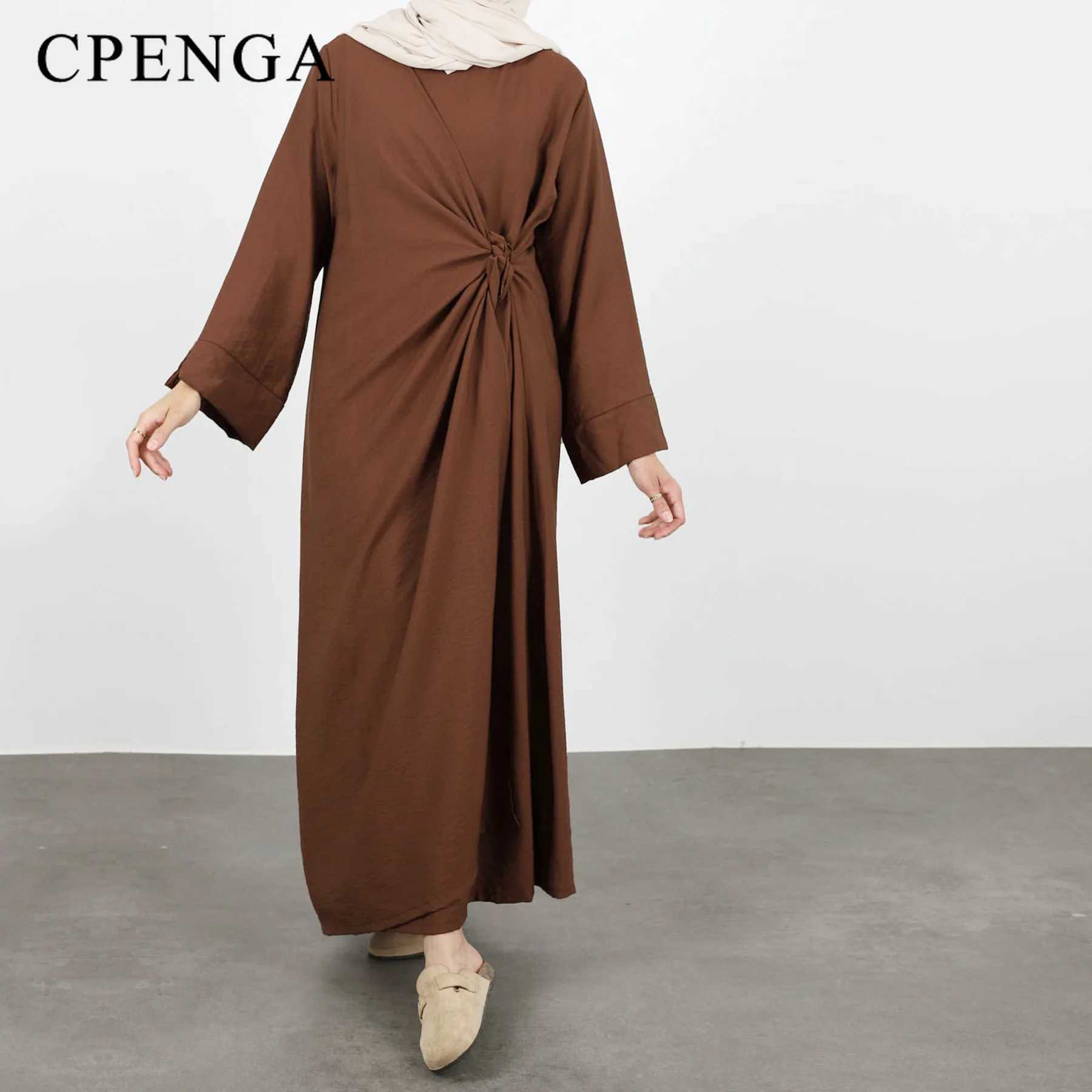 2024 Middle East Muslim Modest Dress for Women Eid Plain Dubai Abaya Luxury Elegant Islam Party Clothing Turkey Solid Color Robe X250514