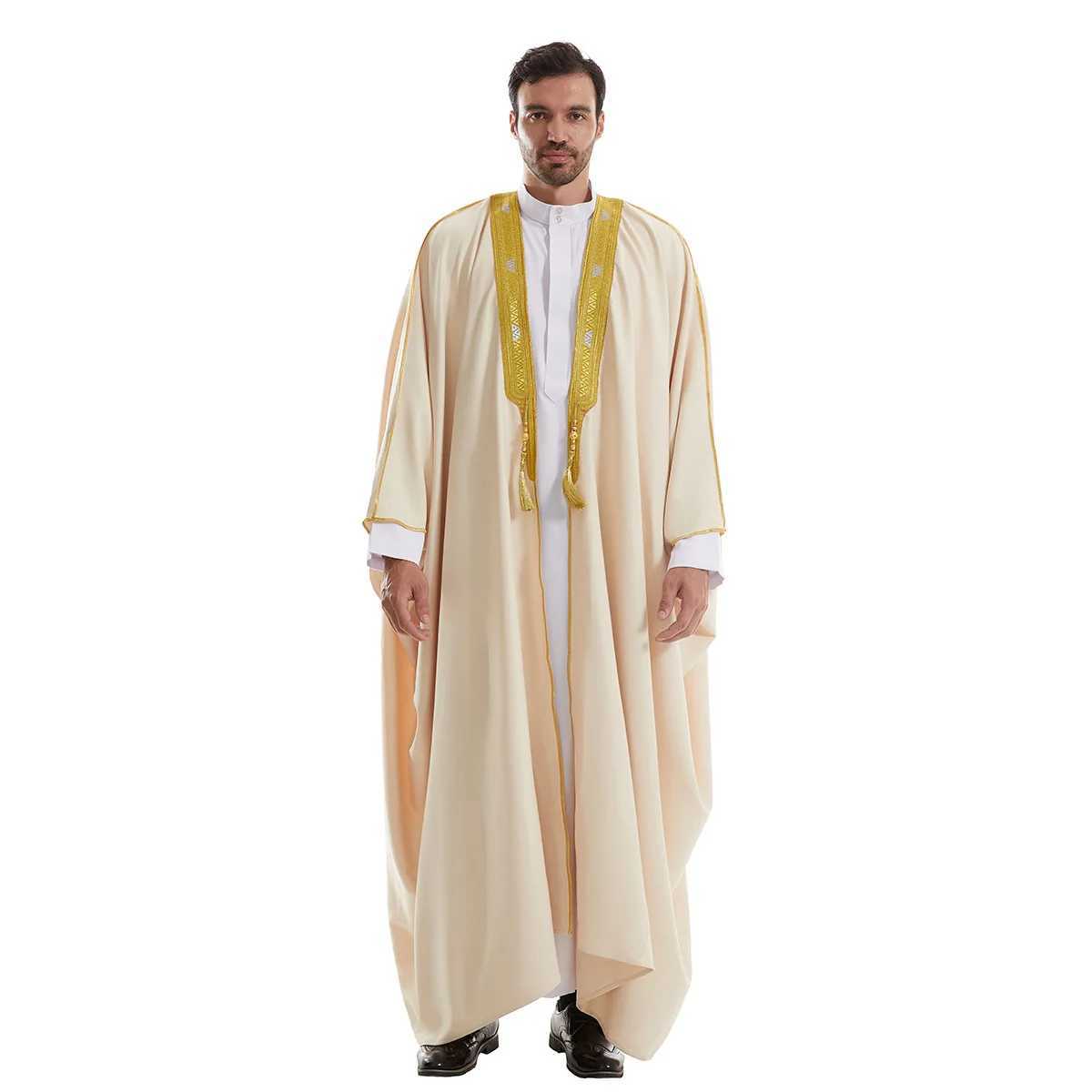 Ramadan Abayas for Prayer Clothes Men Ka Open Muslim Kimono Abaya Turkey Arab Islam Djellaba Robe Musulmane Kaftan Dishdasha X250514